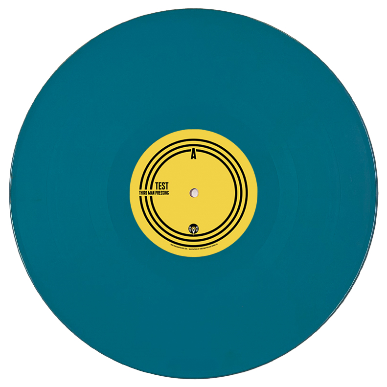 Opaque Turquoise color vinyl on white background